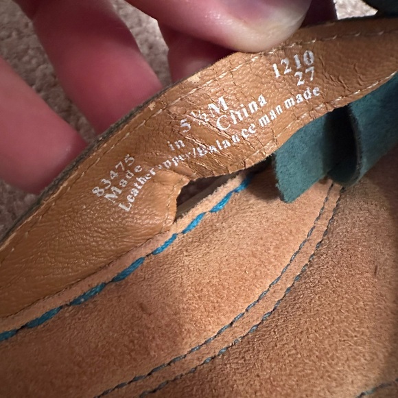 Clarks Women's Teal Floral Sandals - Picture 4 of 4